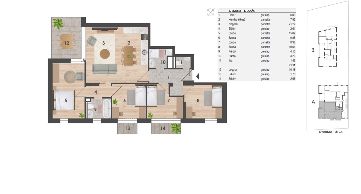 3. Emelet1. lakás185.990.000 Ft