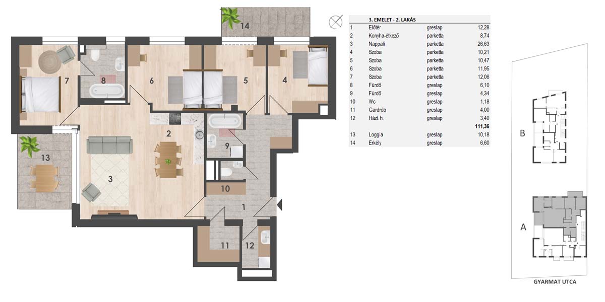 3. Emelet4. lakás216.880.000 Ft